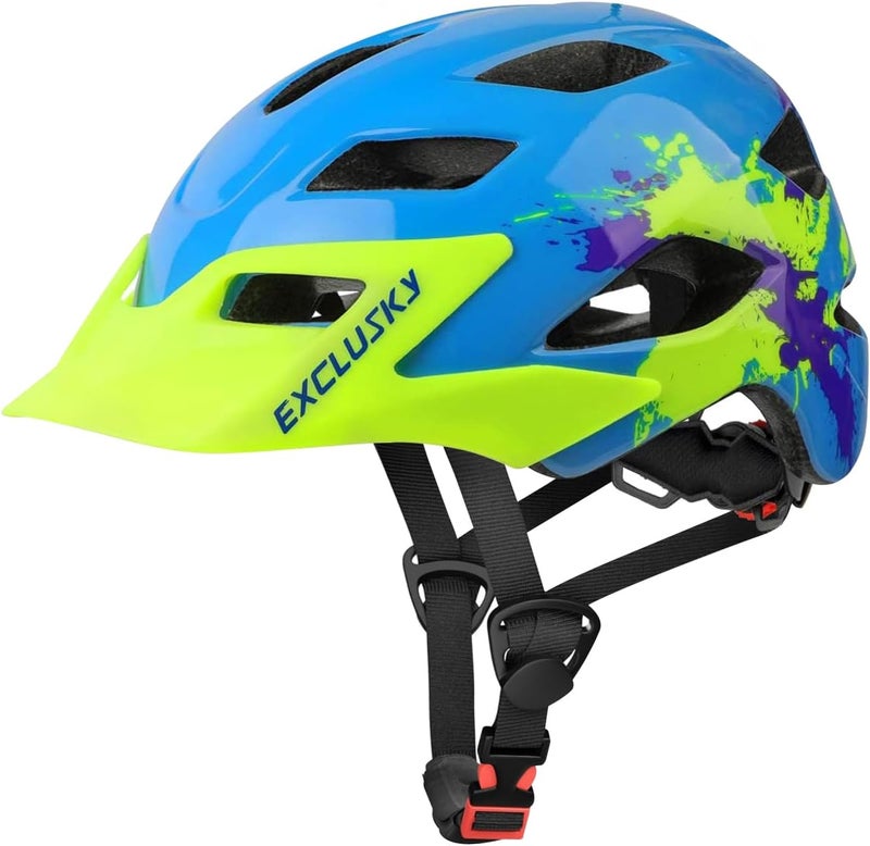 EXCLUSKY Kids Helmet, Exclusky Kids Bike Helmet Child Boys Girls Bike Helmet Age 5-13 Adjustable Bicycle Scooter Skating Cycle Helmet 50-57cm - Image 1