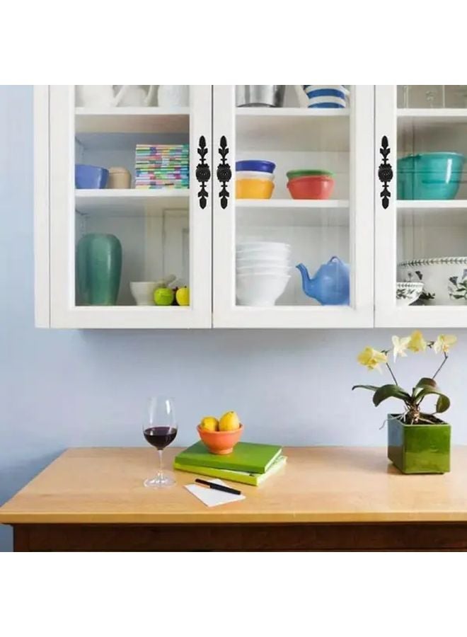 Black Vintage Door Handle 6pcs With Installation Screw For Cabinet Drawer Door Window - Image 5