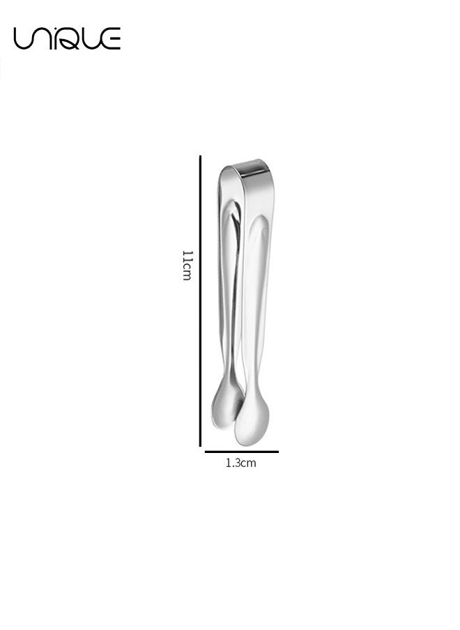 10 Pack Stainless Steel Food Tongs，Small Ice Tongs Sugar Tongs, Stainless Steel Mini Serving Appetizers Tongs for Party Coffee Tea Kitchen