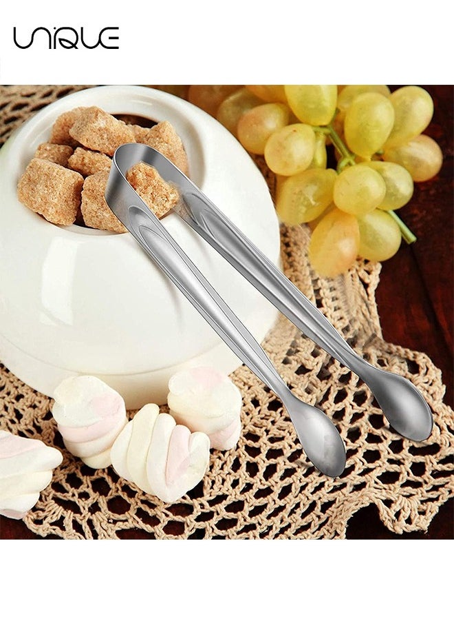10 Pack Stainless Steel Food Tongs，Small Ice Tongs Sugar Tongs, Stainless Steel Mini Serving Appetizers Tongs for Party Coffee Tea Kitchen