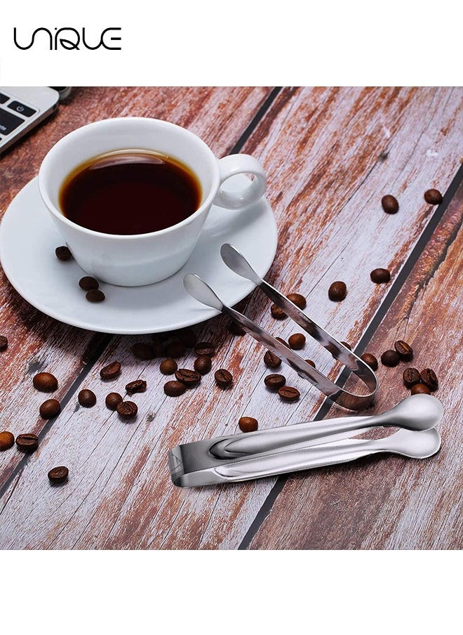 10 Pack Stainless Steel Food Tongs，Small Ice Tongs Sugar Tongs, Stainless Steel Mini Serving Appetizers Tongs for Party Coffee Tea Kitchen