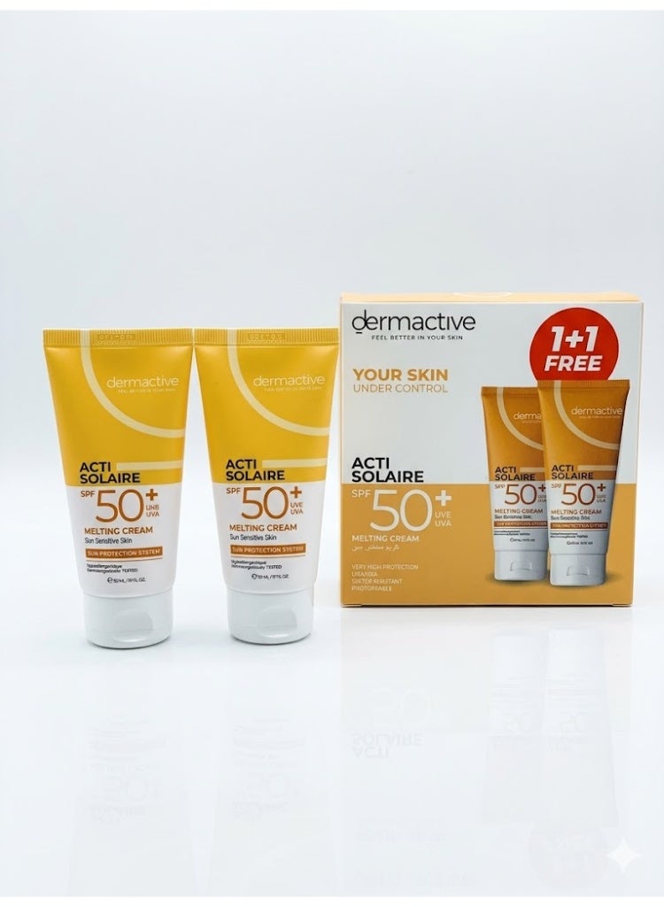 Dermactive ACTI SOLAIRE SPF 50+ UVV - UVA MELTING CREAM Sun Senstive Skin 50 ml - Image 2