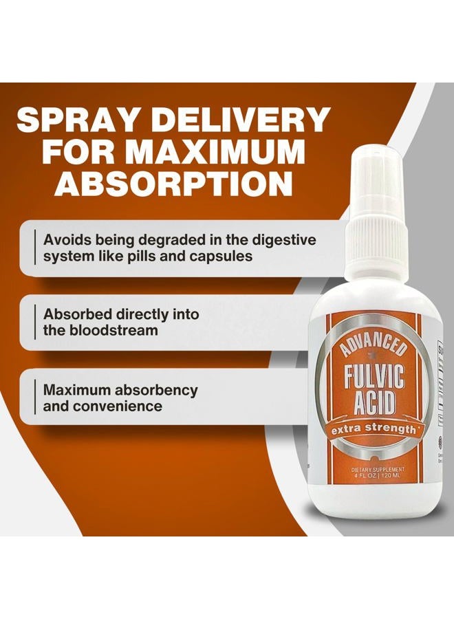 CCL Supplements Advanced Fulvic Acid and Humic Acid Trace Mineral Liquid Spray Supplement. 70+ Ionic Organic Vital Minerals & Electrolytes, Similar Benefits of Shilajit & Drops (4 oz, 120 Servings) - Image 3