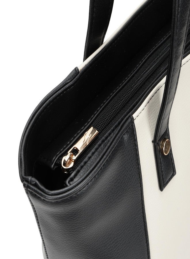 Fastrack Twintone Tote | Black & White Women’S Bag | Spacious Tote with Zipper Closure & Multiple Utility Pockets | Eligible For 14" Laptop - Image 4