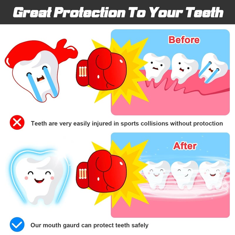 MENOLY Youth Mouth Guard - 5 Packs Football Mouth Guard, BPA Free Mouth Guard with Portable Case, Mouth Guard Sports for Boxing, Basketball, Lacrosse, MMA, Hockey, Wrestling, Soccer - Image 5