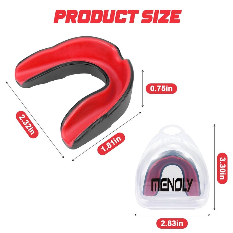 MENOLY Youth Mouth Guard - 5 Packs Football Mouth Guard, BPA Free Mouth Guard with Portable Case, Mouth Guard Sports for Boxing, Basketball, Lacrosse, MMA, Hockey, Wrestling, Soccer - Image 2