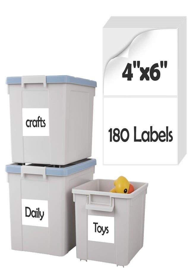 Homrelaxy 180Pcs 4"x6" Labels for Storage Bins, Removable No Residue Large Storage Bin Labels, Waterproof & Oil-Resistant & Tear-Resistant Stickers for Plastic Bins, Boxes, and Cases - Image 1