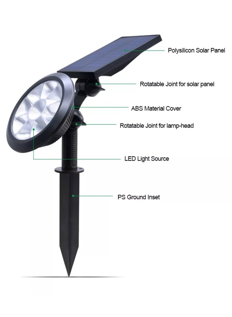 Yuwell 12-Pcs 9 Led Solar Solar Power Landscape Light Outdoor Waterproof Solar Walkway Spotlights Maintain 8-12 Hours Of Lighting For Your Garden, Landscape, Path, Yard, Patio, Driveway Multi Mode And RGB  - Image 5