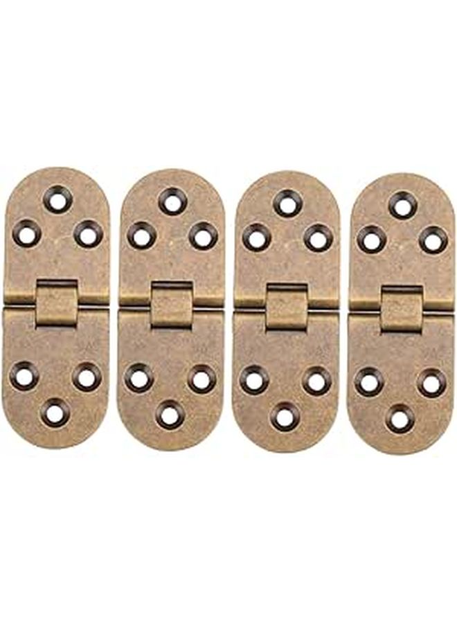 Metal Concealed Cabinet Hinges 4 Pack Kitchen Wardrobe Easy Install Retro Design - Image 1