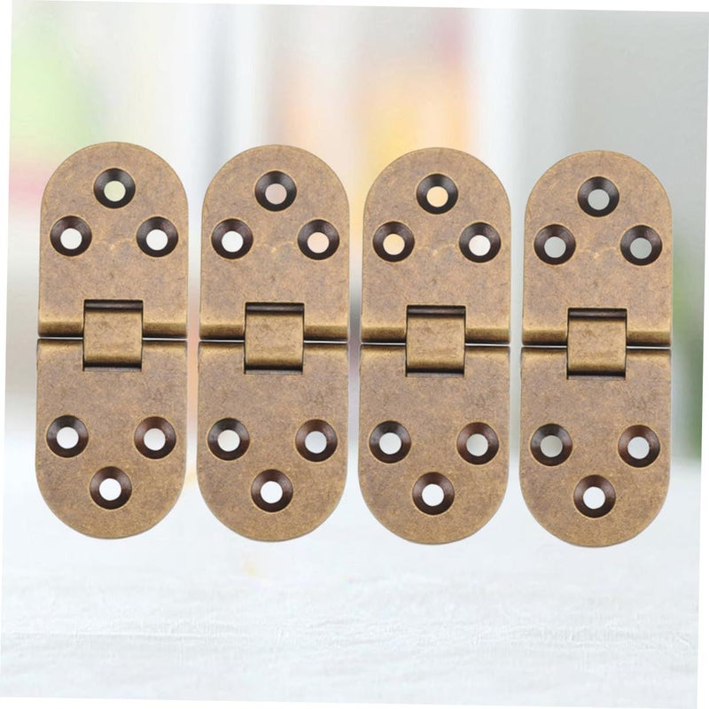 Metal Concealed Cabinet Hinges 4 Pack Kitchen Wardrobe Easy Install Retro Design - Image 5