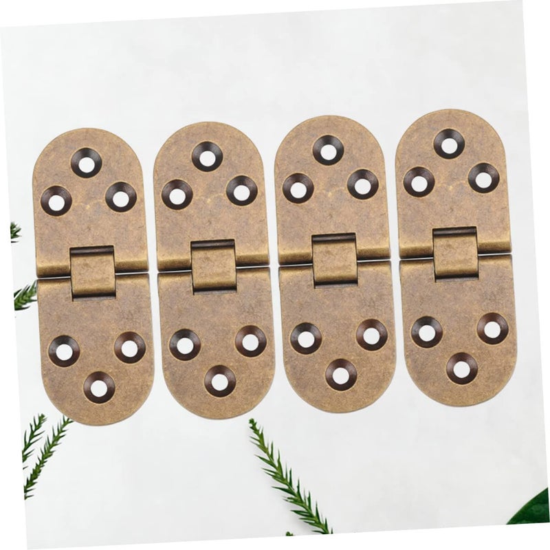 Metal Concealed Cabinet Hinges 4 Pack Kitchen Wardrobe Easy Install Retro Design - Image 3