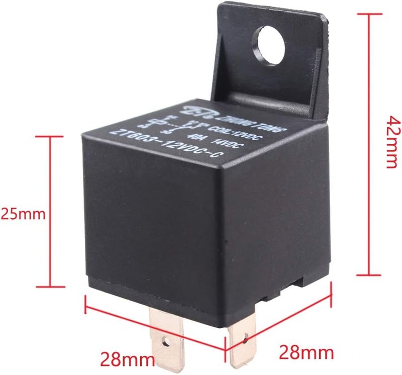 E Support Car Relay 12V 40A SPDT 5Pin Switch Automotive Pack of 5 - Image 2