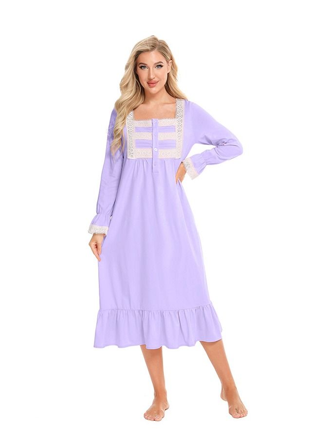 Loquat Spring And Summer Women's New Cotton Home Clothes Long Sleeve Pajamas Bath Robe  - Image 1