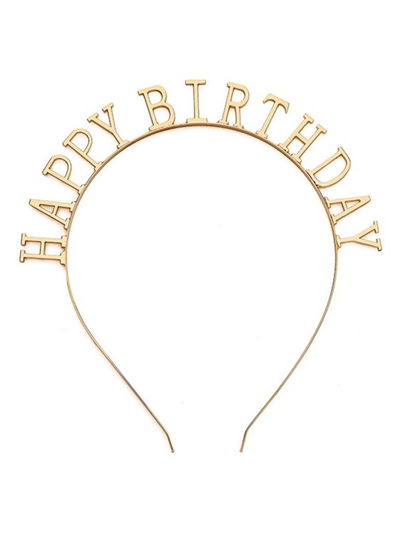 Brain Giggles  HAPPY BIRTHDAY Headband - Gold - Image 1