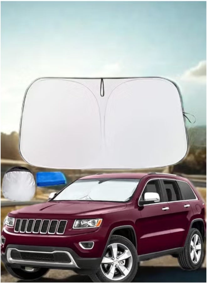 Generic Foldable Windshield Sunshade for Cars – UV Reflective with Storage Pouch - Image 2