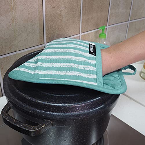 Alselo Silicone Pot Holders Set of 3 Heat Resistant & Non Slip Potholders, Professional Oven Hot Pads with Pockets Mitts for Kitchen Cooking Baking Barbecue - Image 5