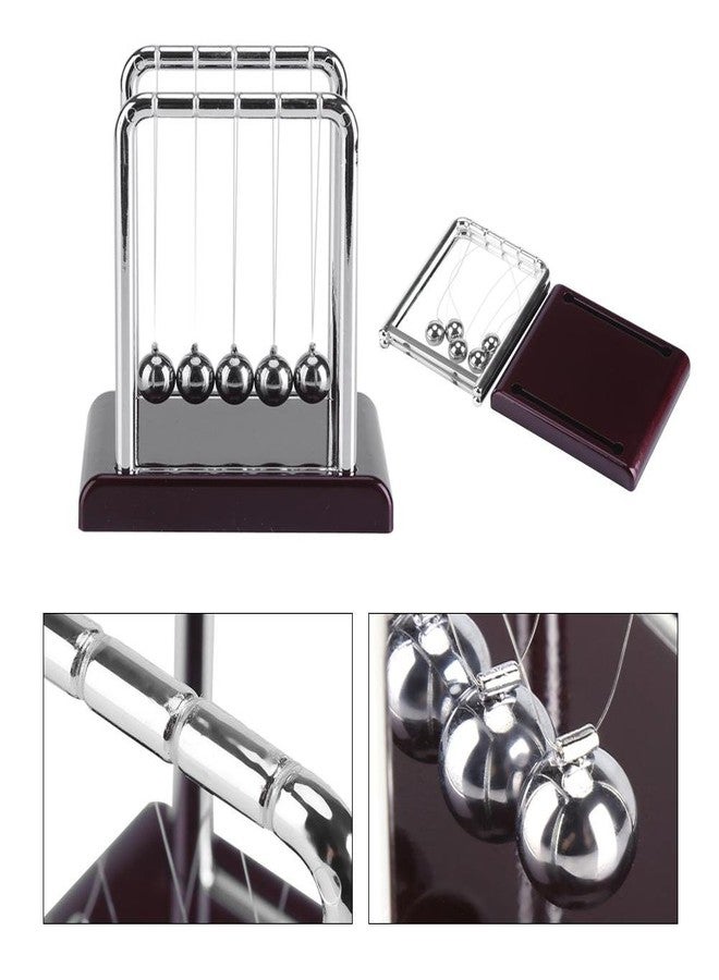 DEWIN Newtons Cradle Pendulum Steel Balance Swinging Magnetic Ball Perpetual Motion Desk Toy Physics Science Desk Fun Toy Swinging Kinetic Balls for Office Decor Gift 3.35 x 2.76 x 3.54 Inches - Image 5
