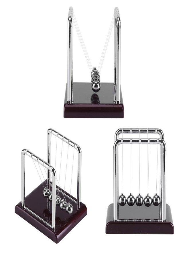 DEWIN Newtons Cradle Pendulum Steel Balance Swinging Magnetic Ball Perpetual Motion Desk Toy Physics Science Desk Fun Toy Swinging Kinetic Balls for Office Decor Gift 3.35 x 2.76 x 3.54 Inches - Image 3