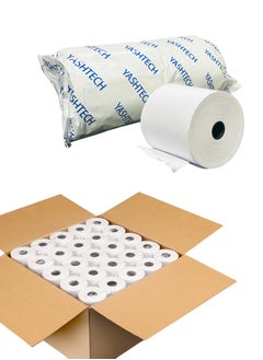 YASHTECH 80x80mm, 65gsm Thermal Roll, Premium Cash Receipt Rolls for Bank, Hospitals, Hotels, Restaurants, Supermarkets, Convenience Stores, 60 Rolls / Box 