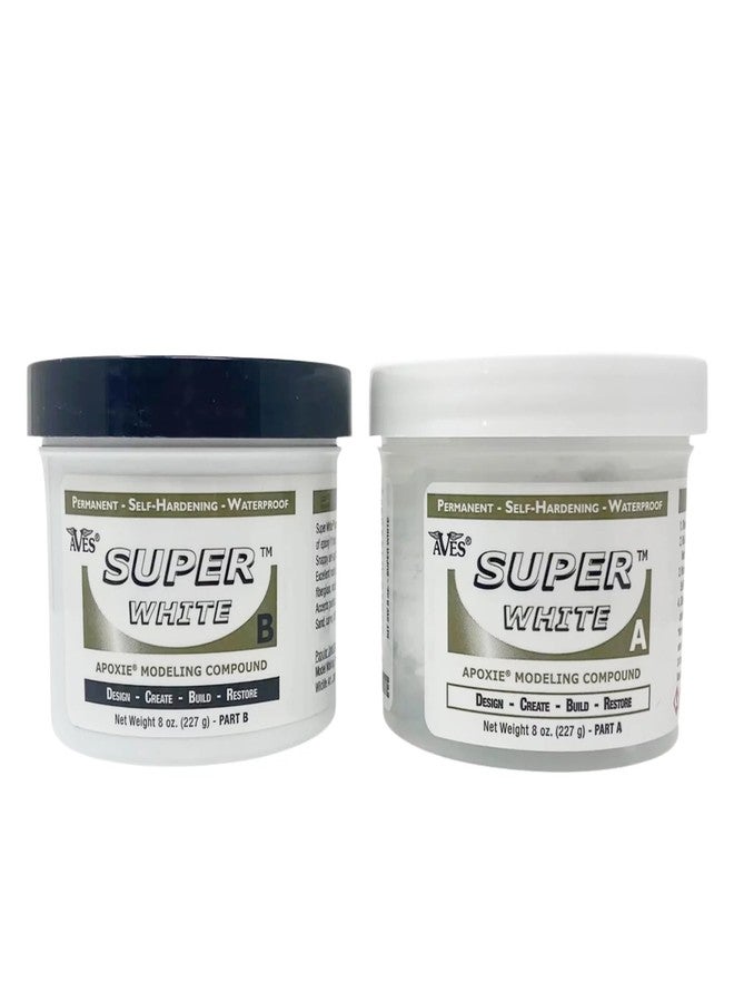 Aves Apoxie Sculpt Super White - 2 Part Modeling Compound (A & B) - 1 Pound, Apoxie Sculpt for Sculpting, Modeling, Filling, Repairing, Easy to Use Self Hardening Modeling Compound - Image 1
