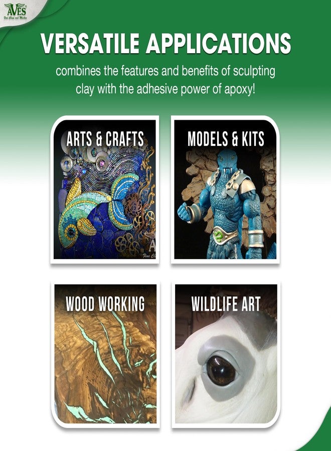 Aves Apoxie Sculpt Super White - 2 Part Modeling Compound (A & B) - 1 Pound, Apoxie Sculpt for Sculpting, Modeling, Filling, Repairing, Easy to Use Self Hardening Modeling Compound - Image 4