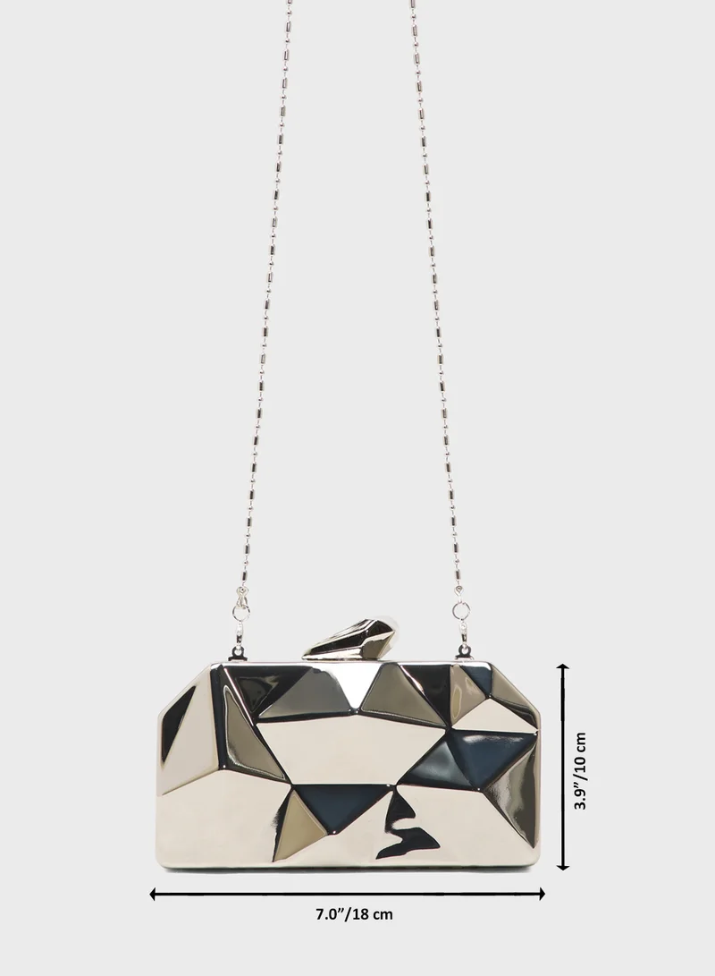 Ella Limited Edition Metallic Geometric Statement Clutch