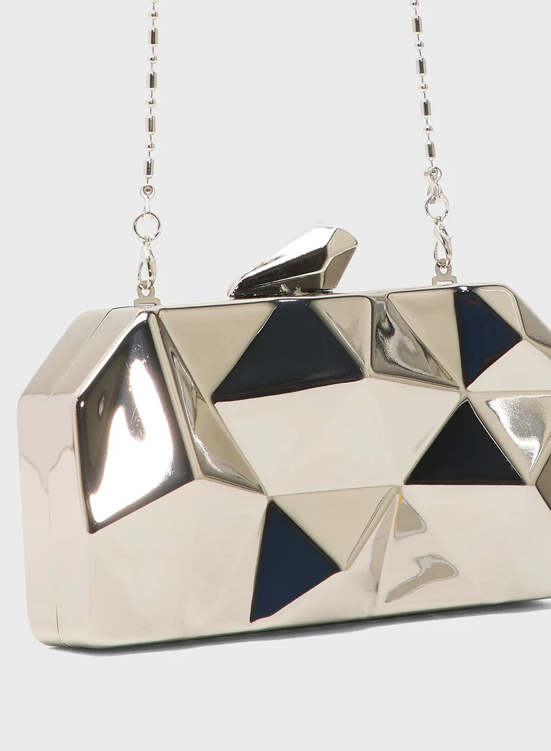 Ella Limited Edition Metallic Geometric Statement Clutch