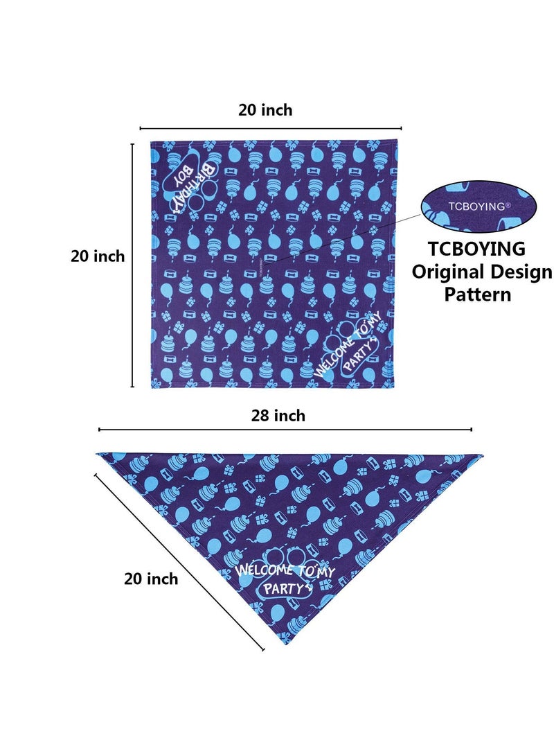 erorex Dog Birthday Bandana Dog Birthday Boy Hat Scarfs Flag Balloon with Cute Doggie Birthday Party Supplies Decorations(11-Piece Set) (Blue) - Image 5