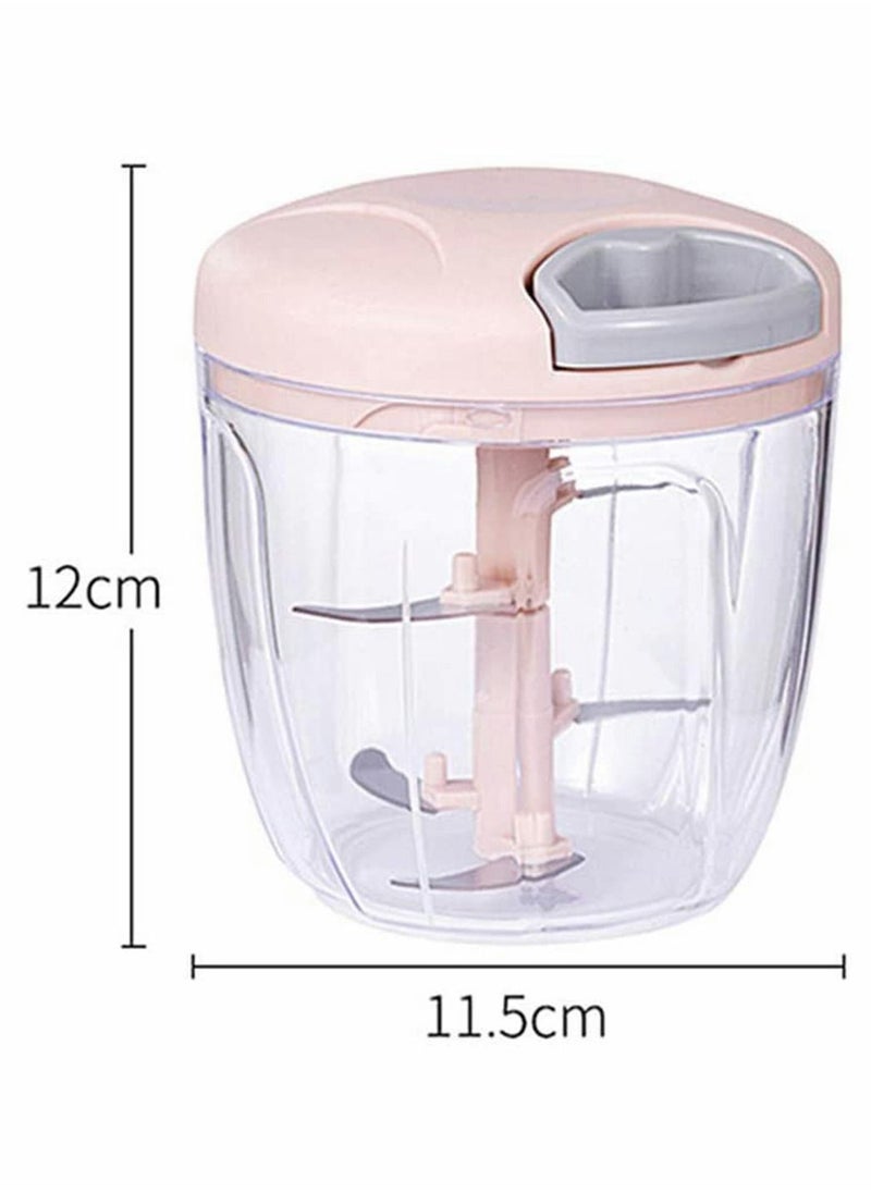 Manual Food Chopper Garlic Onion Mincer Hand Pull String Vegetable Processor 900 ML