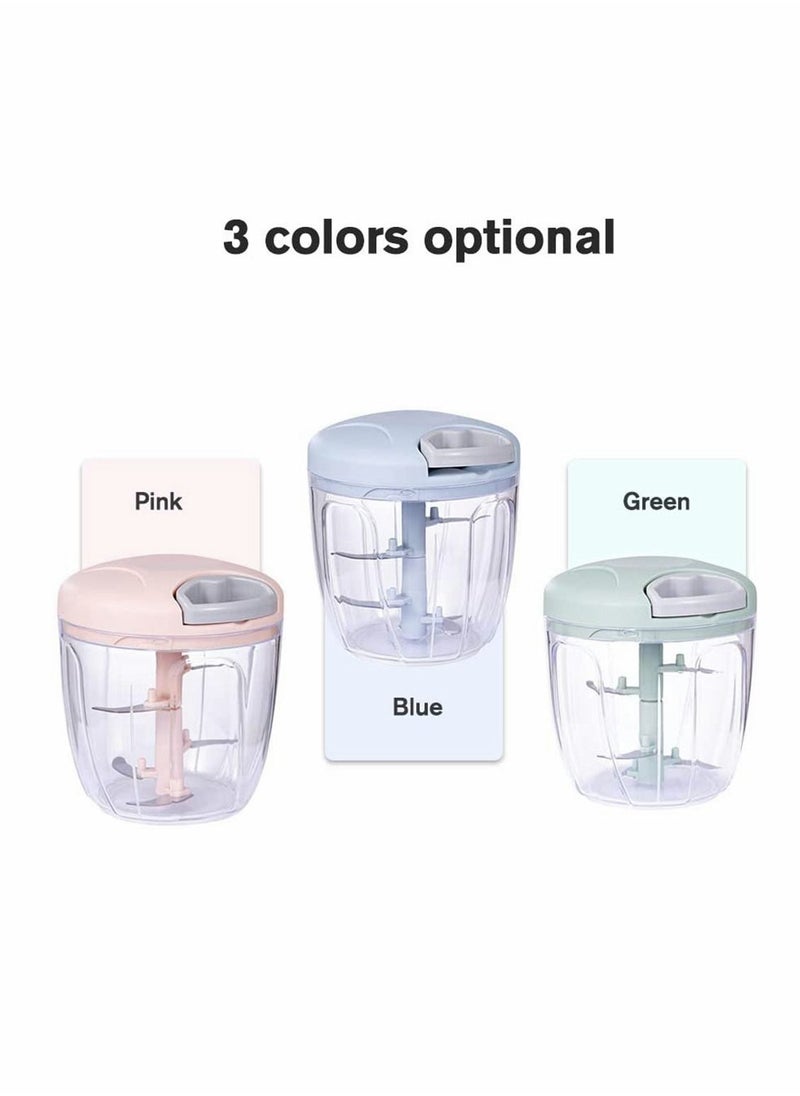 Manual Food Chopper Garlic Onion Mincer Hand Pull String Vegetable Processor 900 ML
