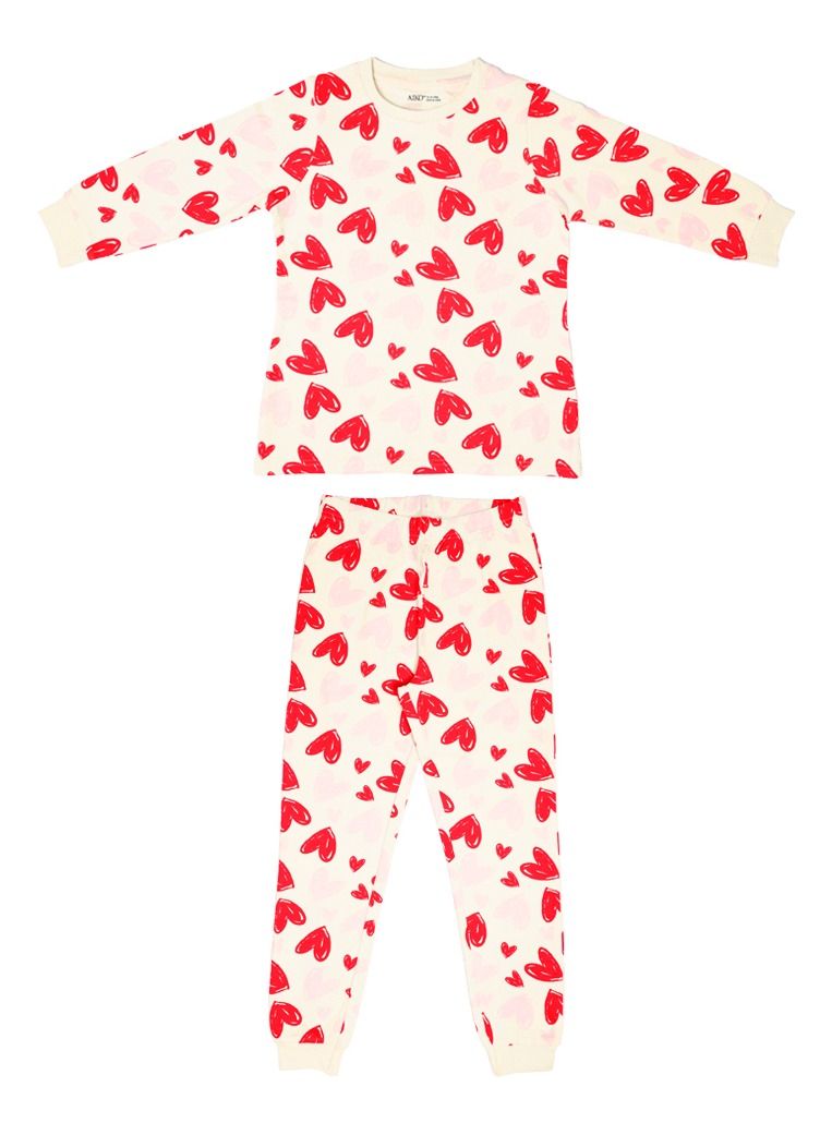 AIKO AIKO-Infant Cute Heart Design Long Two Piece Pyjama Set-18-24M - Image 1