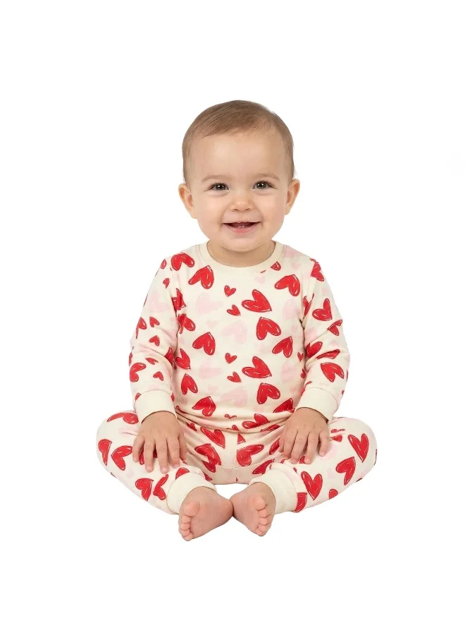 ايكو AIKO-Infant Cute Heart Design Long Two Piece Pyjama Set