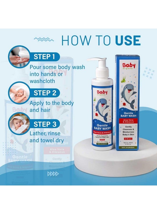 BabyOrgano Baby Wash & Lotion Combo For Kids (0-5 Yrs) 200Ml Each | Nourishing Ayurvedic Gentle On Skin Fdca Approved - Image 4
