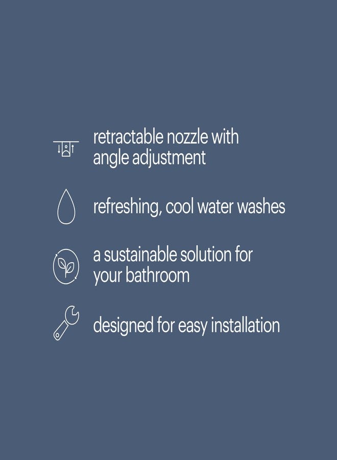 Brondell Fresh Spa Adjustable, Bidet Attachment FSA-15 for Toilet Seats with Adjustable Single Nozzle, Side Arm Control, Thin Profile, White (Ambient Temperature) - Image 2