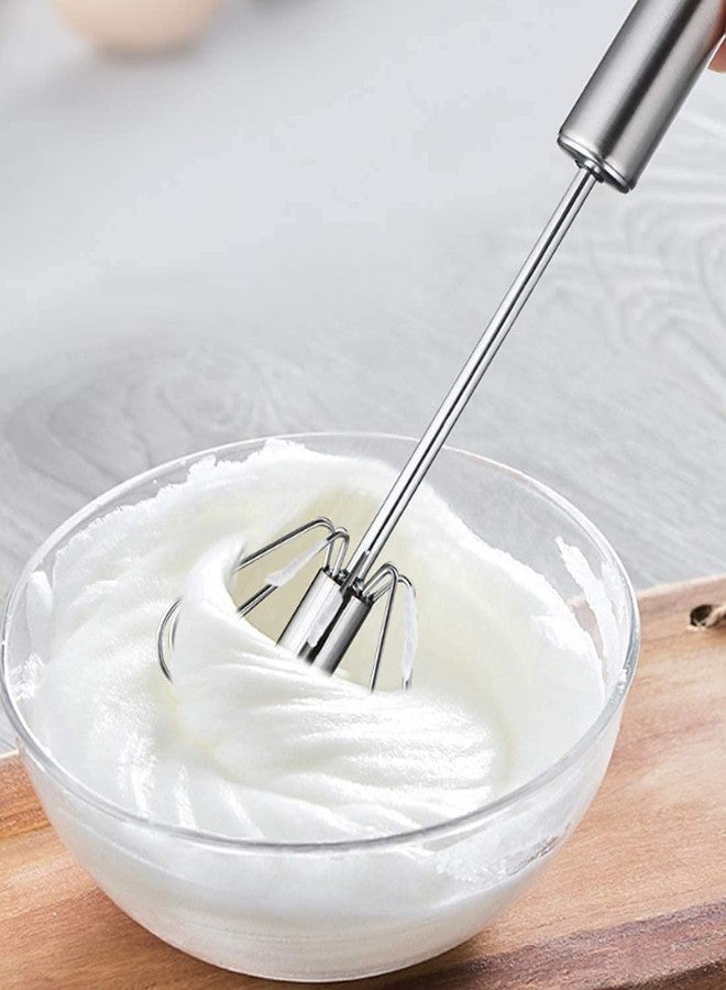 KITOOL 1 PCs Stainless Whisks, Hand Push Egg Beater Mixer, Easy Use and Save Much Energy During Beating Mixing Stirring for Silent Blender for Beater, Milk Fr-Other, Cooking, Baking 24 cm (Pack - 1) - Image 3