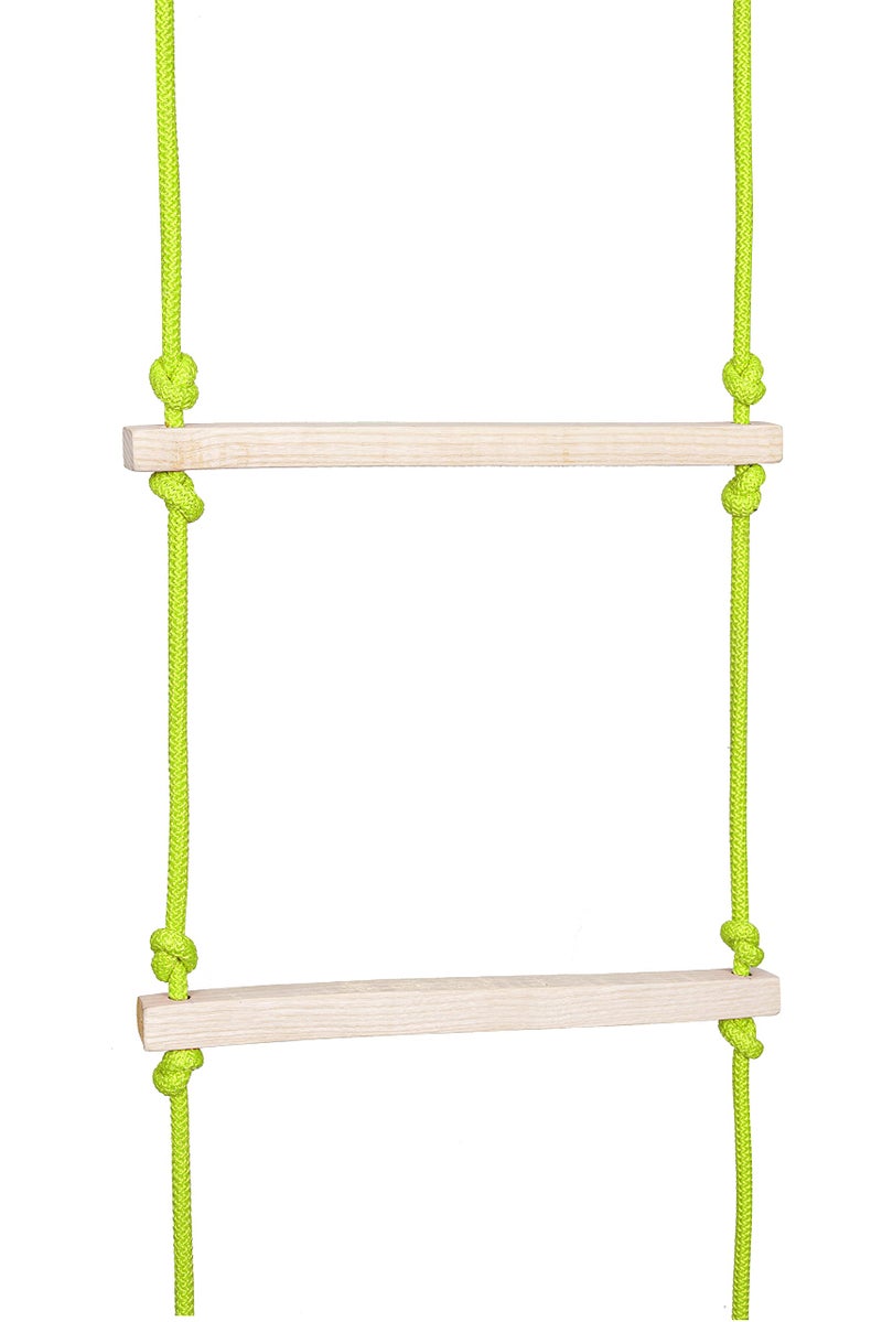 BOFFLE Rope Ladder| Climbing Stairs for Kids | Wooden Scales for Kids for Physical Activity | Indoor Outdoor Games for Kids 3 to 10 Years (Green) - Image 5