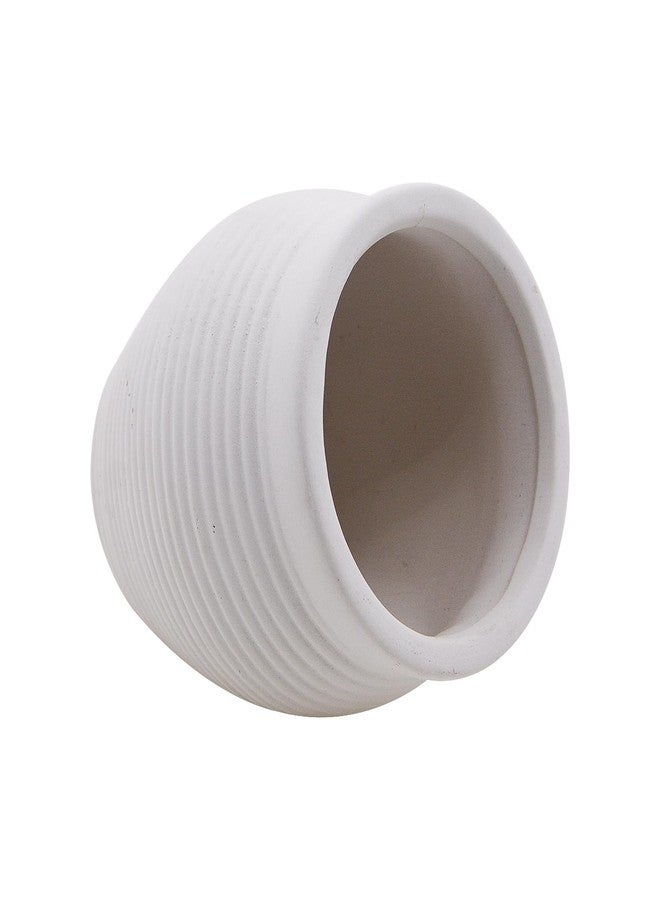 AnRui Ceramic Jar Betta Fish Tank Decor Clay Pot Aquarium Accessories Hideout Cave Decorations Ornaments for Small Fish, Shrimp, Cichlid to Play Hide Breed, Small White - Image 2