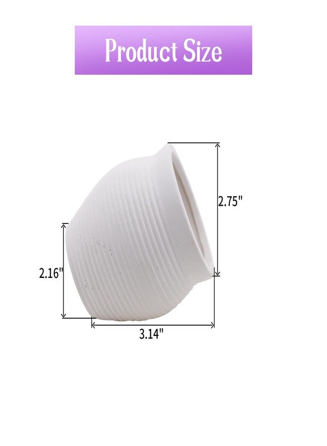 AnRui Ceramic Jar Betta Fish Tank Decor Clay Pot Aquarium Accessories Hideout Cave Decorations Ornaments for Small Fish, Shrimp, Cichlid to Play Hide Breed, Small White - Image 3