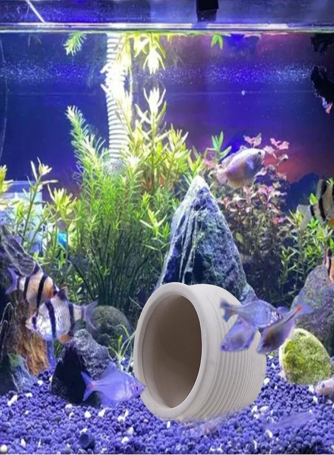AnRui Ceramic Jar Betta Fish Tank Decor Clay Pot Aquarium Accessories Hideout Cave Decorations Ornaments for Small Fish, Shrimp, Cichlid to Play Hide Breed, Small White - Image 5