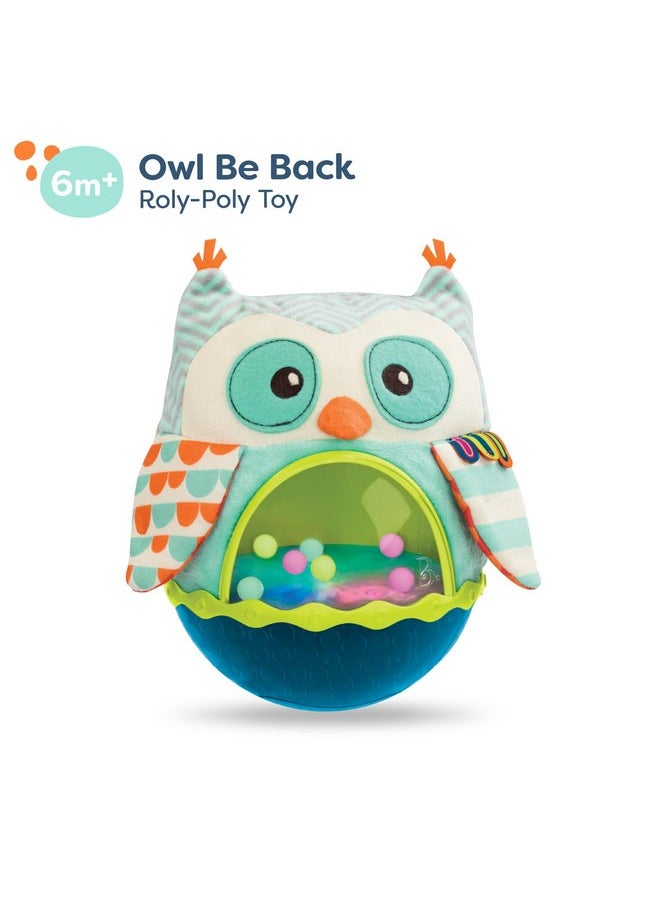 B. Toys B. Baby Owl Be Back Baby Toy Crawling Tummy Time Sensory & Musical Toy For Babies Wobbling Toy With Colorful Balls 6 Months  - Image 3