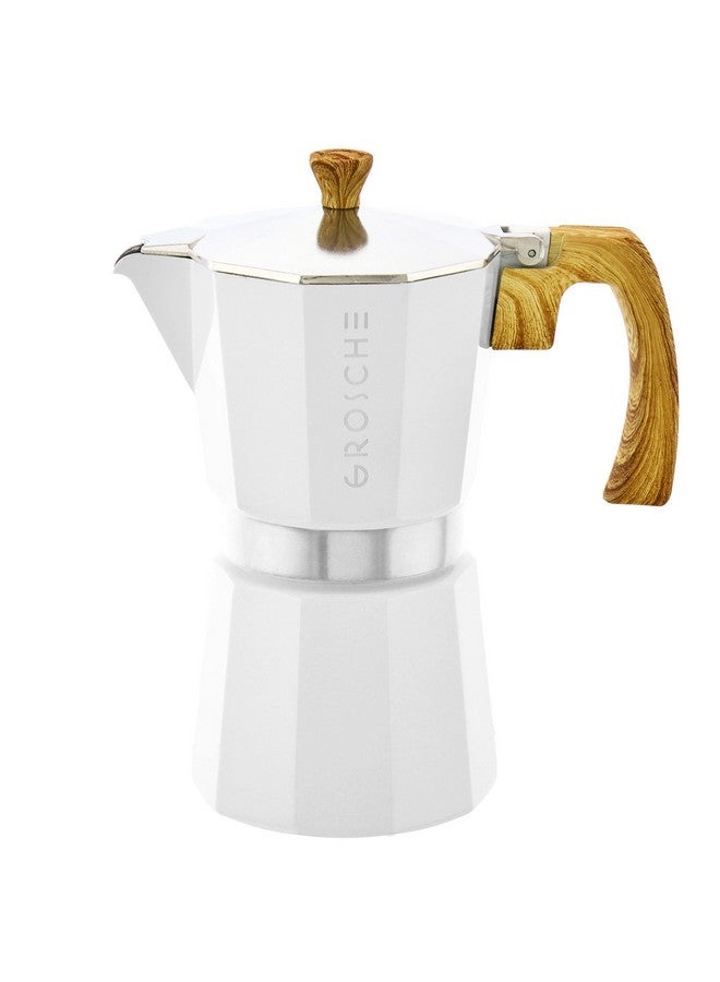 GROSCHE Milano Moka Stovetop Espresso Coffee Maker (9 Cup / 450 ml, White) - Image 4