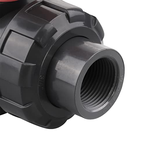 DERNORD PVC True Union Ball Valve NPT Threaded with Full Port, EPDM O-Rings, and Reversible PTFE Seats, Rated at 200 PSI (3/4 Inch NPT Threaded) - Image 3