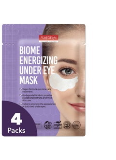Purederm Purederm Biome Energizing Under Eye Mask (4 Pack) - Rich Biome Under Eye Patches for improving skin barrier & Moisturizing  - Image 1