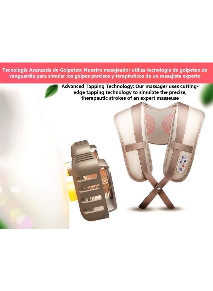 Shiatsu Neck & Shoulder Massager with Heat – Electric Deep Tissue Massage for Back Pain Relief – Multi-Use for Cervical, Legs, Thighs & Body Relaxation Suitable for Leg Thigh Chorded - Beating Massager - Shiatsu - Pain Relief - Massage - Image 5