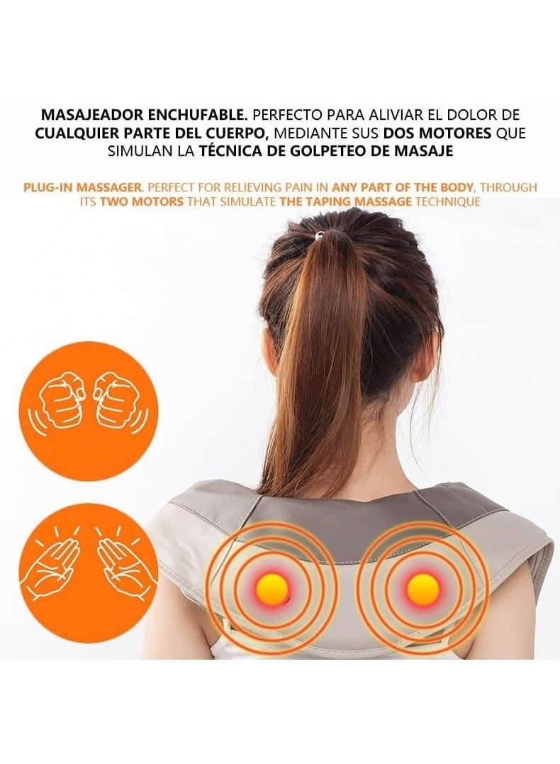 Shiatsu Neck & Shoulder Massager with Heat – Electric Deep Tissue Massage for Back Pain Relief – Multi-Use for Cervical, Legs, Thighs & Body Relaxation Suitable for Leg Thigh Chorded - Beating Massager - Shiatsu - Pain Relief - Massage - Image 3