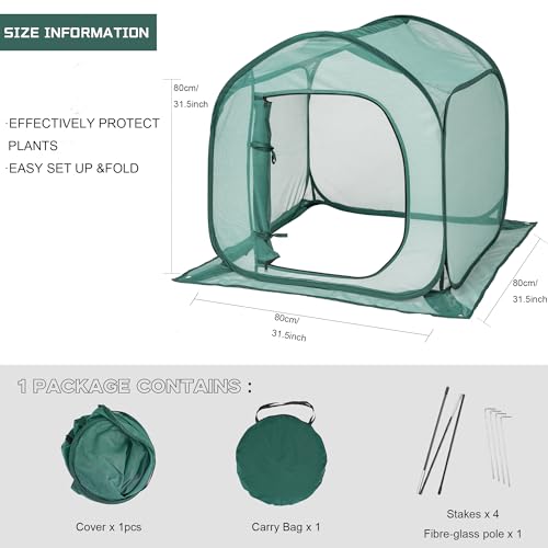 ToBoom UV-Resistant Durable Pop Up Plant Covers & Garden Mesh Netting - Protective Bird Netting for Tomato & Crop Protection, Portable Pop-Up Mesh Plant Covers for Raised Beds - Image 2