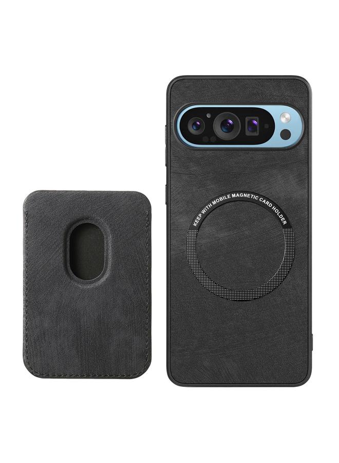 اس-توب جراب هاتف Google Pixel 9 Pro XL مصنوع من الجلد بتصميم كلاسيكي مع حقيبة بطاقات مغناطيسية - Image 3