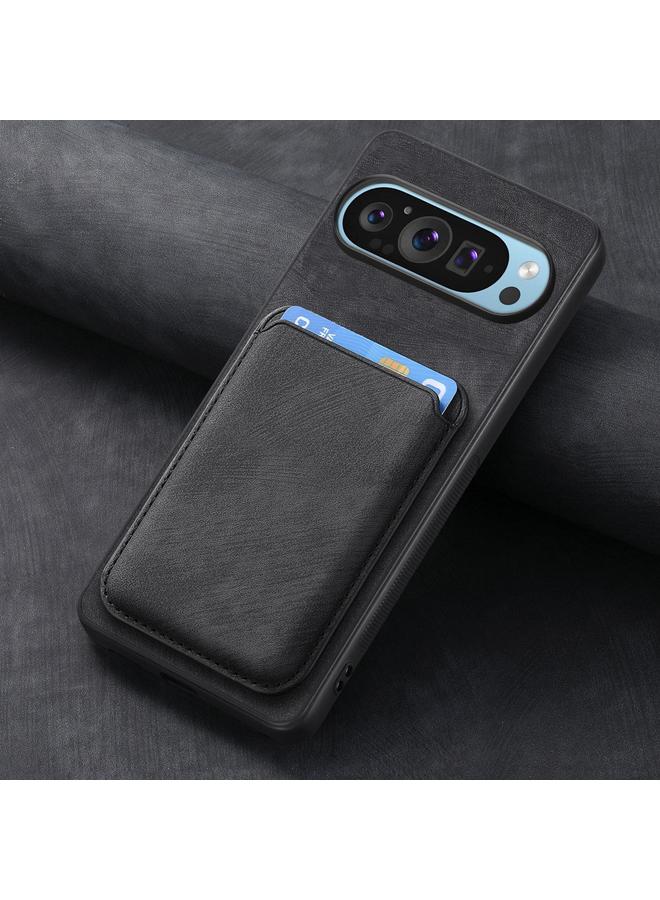 اس-توب جراب هاتف Google Pixel 9 Pro XL مصنوع من الجلد بتصميم كلاسيكي مع حقيبة بطاقات مغناطيسية - Image 5