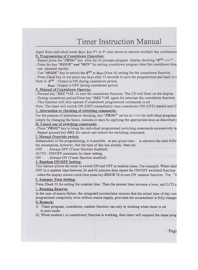NIBEMINENT Digital Timer Switch Socket with LCD Display White - Image 3