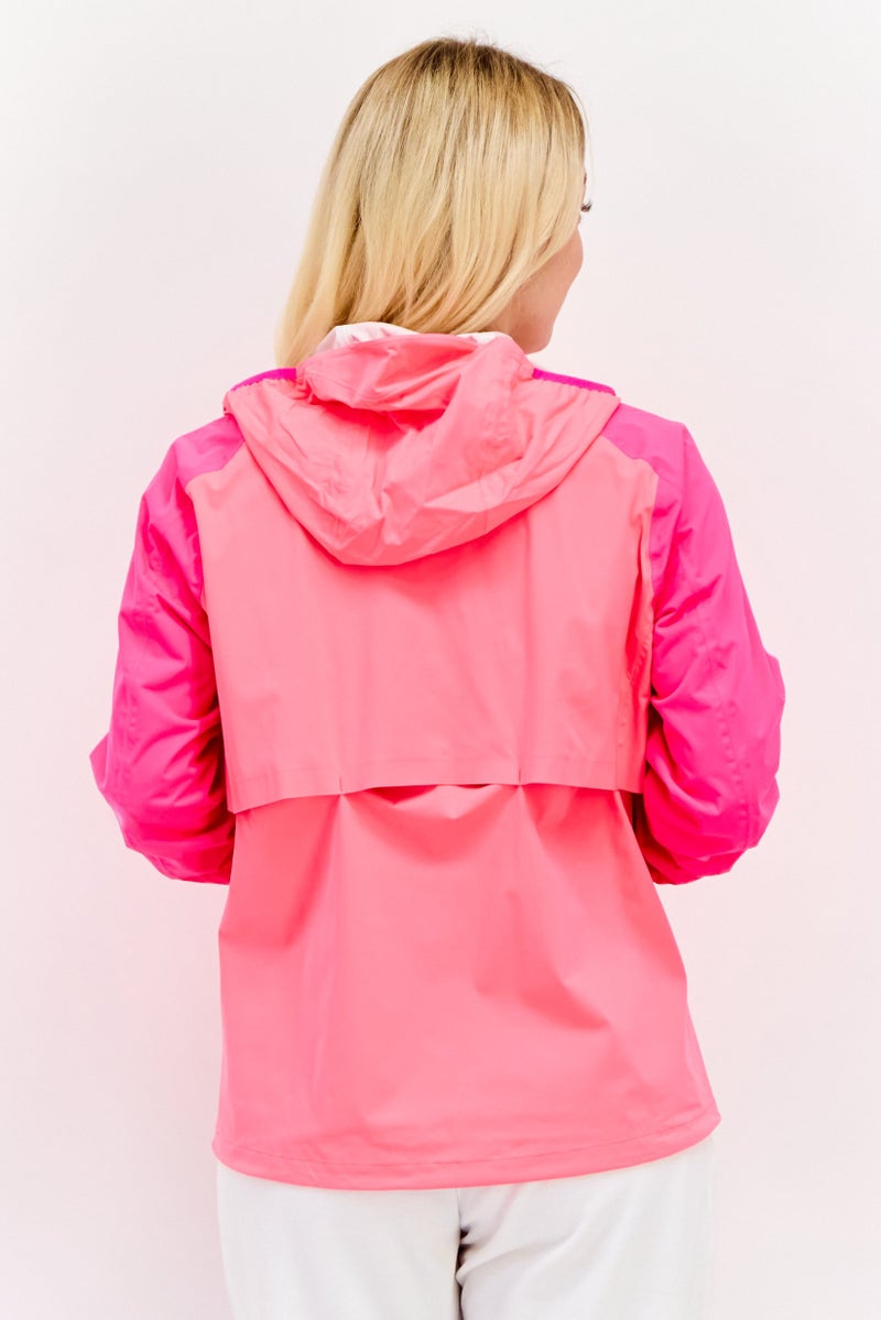 Brooks جاكيت رياضي للنساء مناسب للجري، فوشيا - Image 3